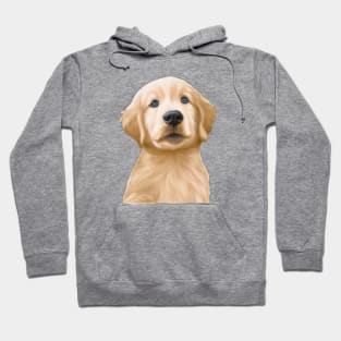 Cute Golden Retriever Drawing Hoodie